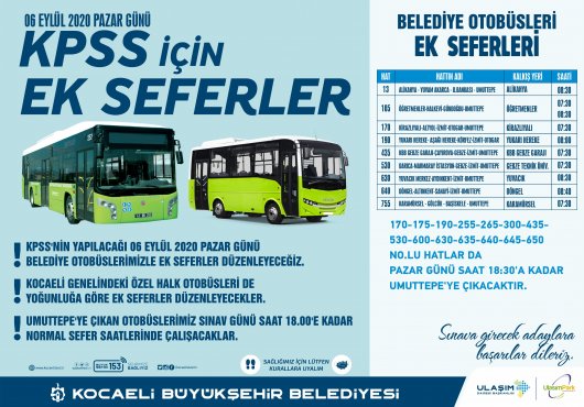 BÜYÜKŞEHİR'DEN KPSS İÇİN EK SEFERLER