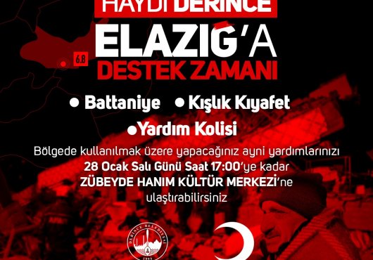 Haydi Derince, Elazığ’a Destek Zamanı