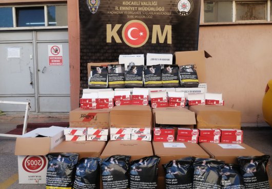DEPO VE İŞ YERİNDEN  BİNLERCE MAKARON  ELE GEÇİRİLDİ