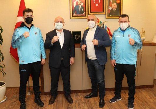 BAŞKAN MUZAFFER BIYIK, BAŞARILI SPORCUYU TEBRİK ETTİ