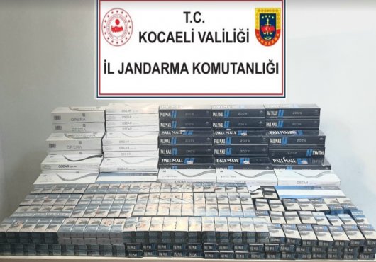 Durdurulan araçtan  128 karton sigara çıktı