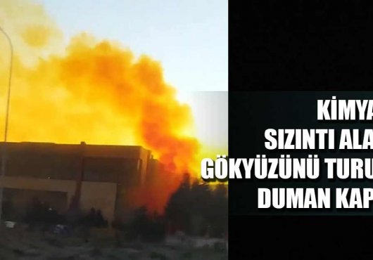 Kimyasal sızıntı alarmı: Gökyüzünü turuncu duman kapladı
