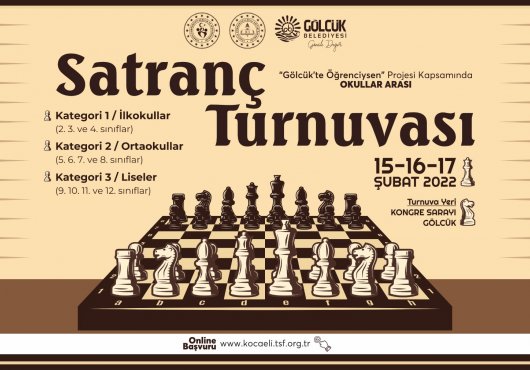 GÖLCÜKLÜ ÖĞRENCİLER SATRANÇ TURNUVASINDA BOY GÖSTERECEK