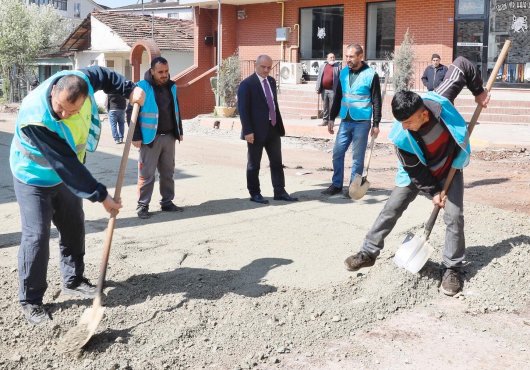 Barbaros Mahallesi’nde üstyapı çalışmaları sürüyor