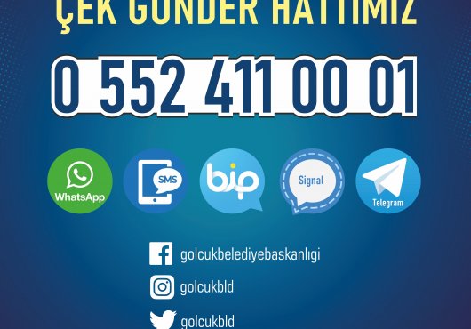 GÖLCÜK BELEDİYESİ ÇEK GÖNDER HATTI HİZMETE BAŞLADI