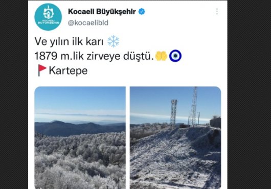 KOCAELİ'NE İLK KAR DÜŞTÜ