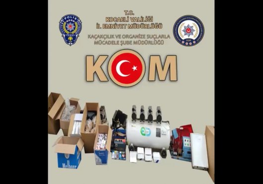 Kaçak sigara imalathanesine  polis baskını