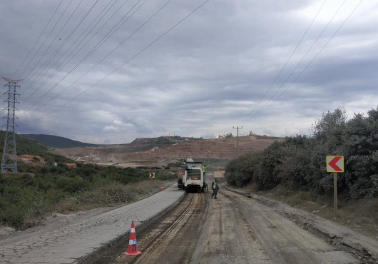 ÇERKEŞLİ-TAVŞANCIL YOLU YENİLENİYOR