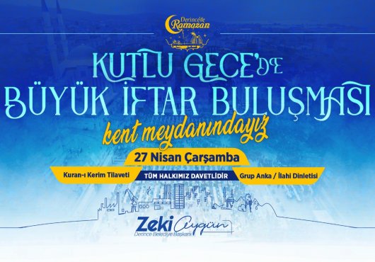 Derinceliler Kadir Gecesi’nde İftarda Buluşacak