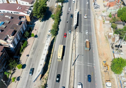 Kuruçeşme Tramvay Hattı’nda çelik kirişler hazırlanıyor