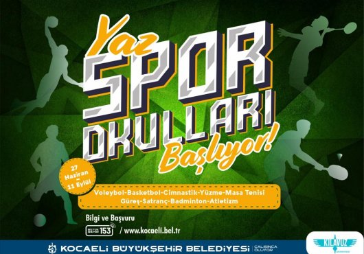    Yaz boyu 9 spor dalında ücretsiz eğitim