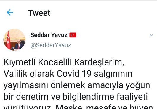 VALİ YAVUZ, SOSYAL MEDYADAN UYARDI